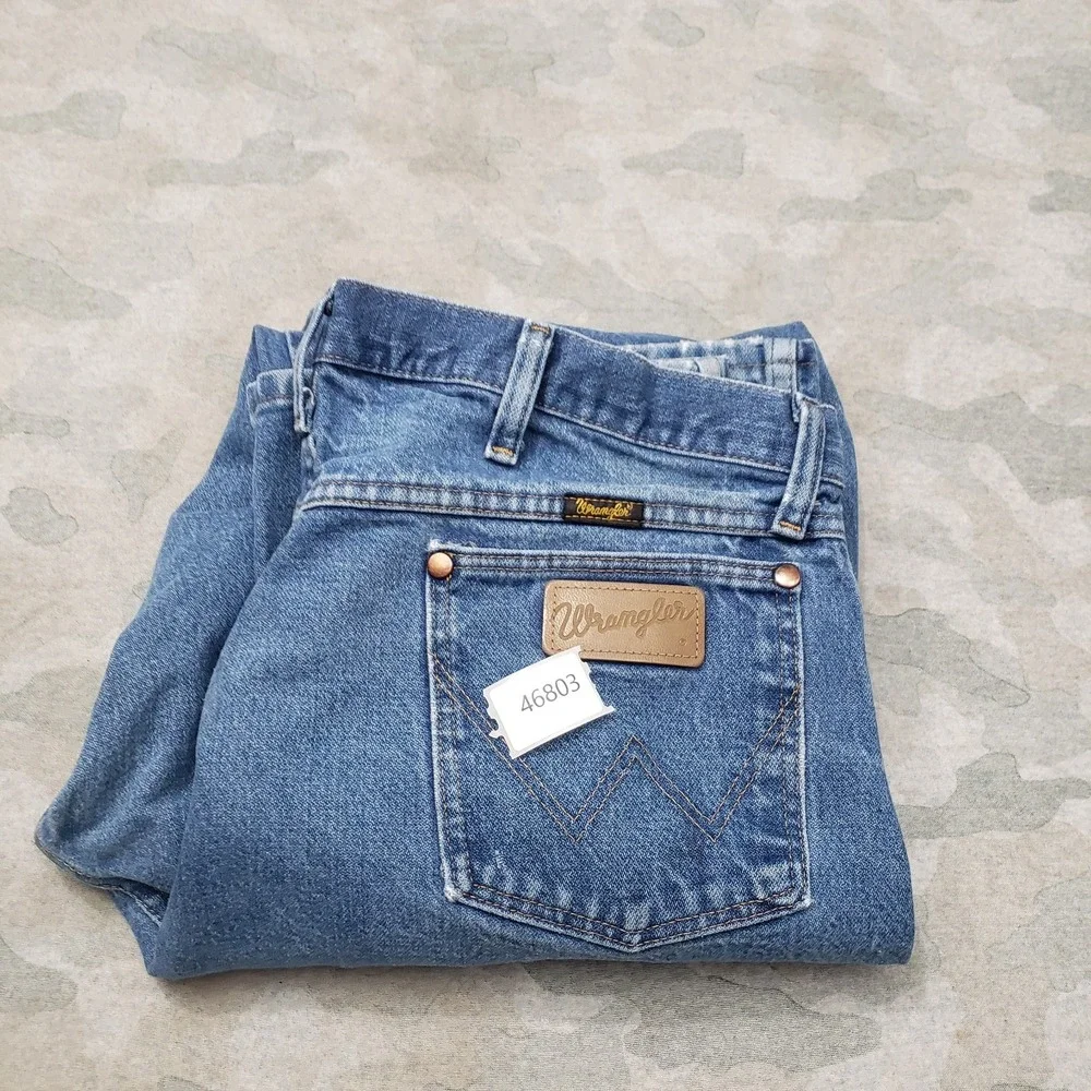 Wrangler Jeans Mens 37x34 Blue‎ 13mwz Western Cowboy Cut Denim Medium Wash